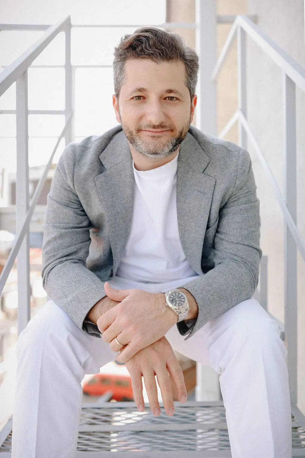 Portrait on the office stairs
